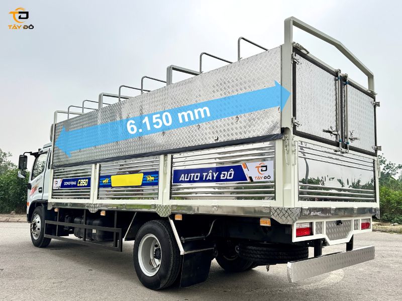 xe dongfeng c850 trang bị kích thước lọt lòng 6m2