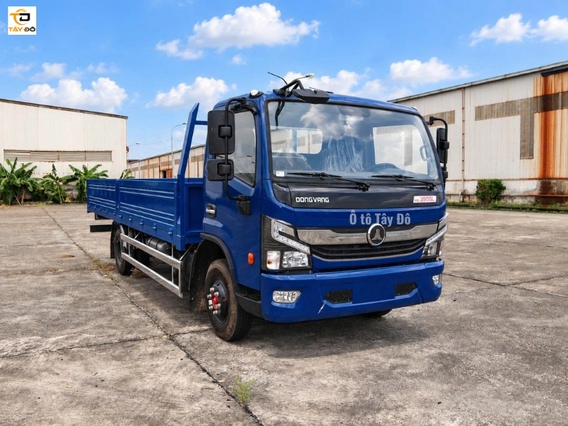 ngoại thất xe tải 3t5 nissan đồng vàng ns350sl thùng lửng